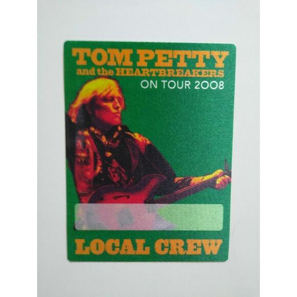 Tom Petty And The Heartbreakers Backstage Pass Original Local Crew Green 2008 - Picture 3 of 3